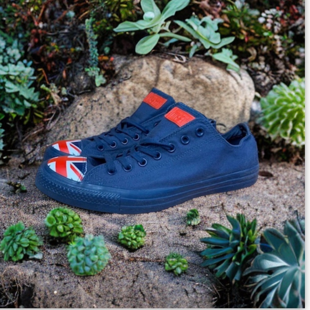 RARE, Converse Chuck Taylor All Star Ox Flag Toe UK Great Britain 🇬🇧 EUC-Sz8.5‌‌